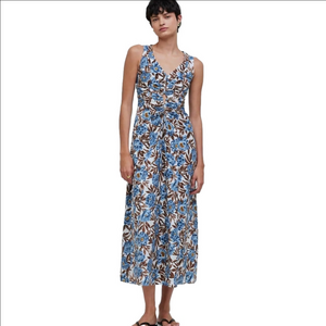 linen-blend lucie smocked midi dress Madewell Lucie Smock Black Linen Blend Midi Dress | Linen Black Dress